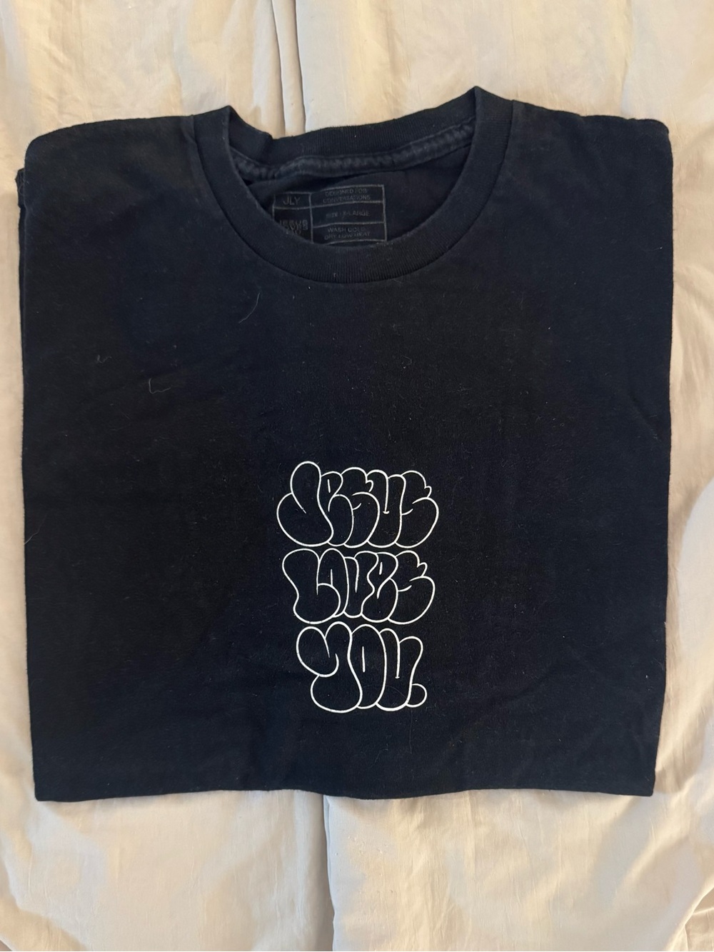 Black Graphic Short Sleeve Crewneck T-Shirt
